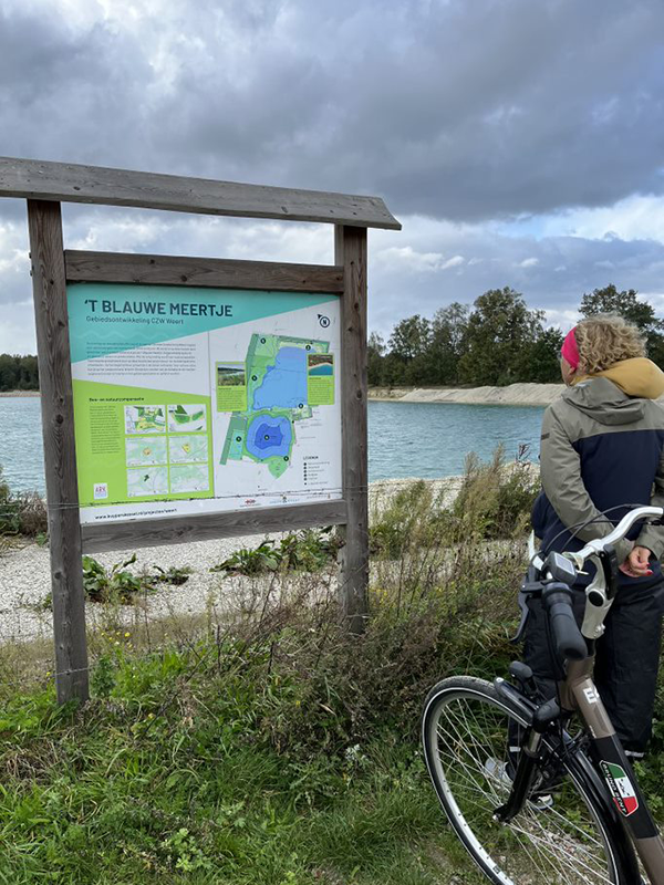 Met de fiets bij het Blauwe Meertje